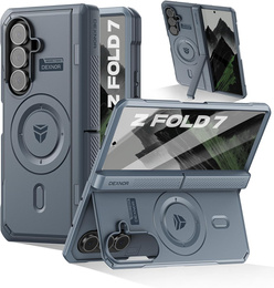 Etui pancerne do Samsung Galaxy Z Fold7 5G, Dexnor Magnetic,  do MagSafe - granatowe