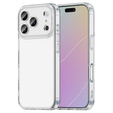 Etui do iPhone 17 Pro, silikonowe z twardym tyłem, przezroczyste