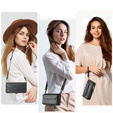 Etui CASEME do Samsung Galaxy A56 5G, RFID Leather Wallet, z paskiem na ramię, czarne