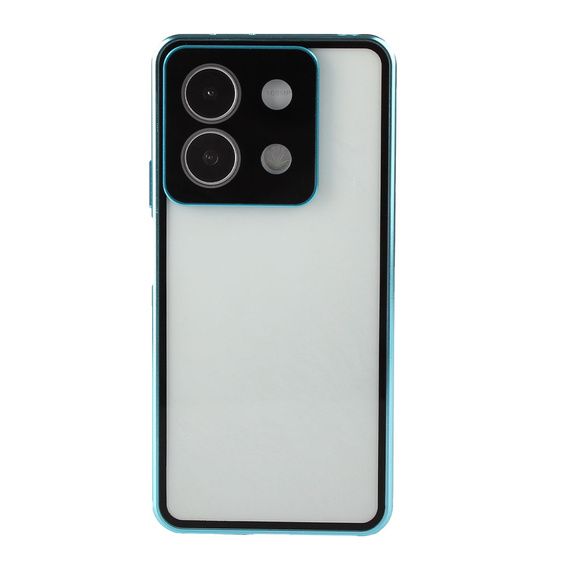 Etui do Xiaomi Redmi Note 13 5G, Magnetic Dual Glass, niebieskie