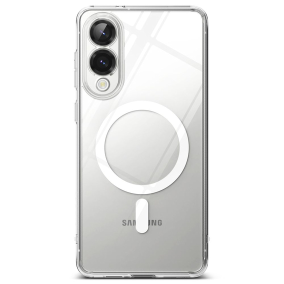 Etui Ringke Fusion MagSafe do Samsung Galaxy S25 Edge – Przezroczyste + Szkło Hartowane 9H