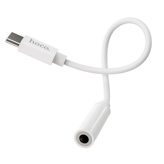 Hoco LS30 Adapter AUX USB-C do Jack 3,5 mm - biały