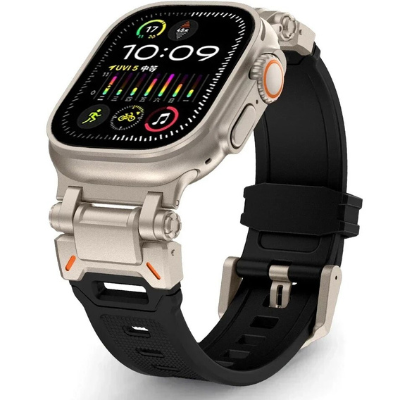 Pasek ERBORD ProTech do Apple Watch 1/2/3/4/5/6/7/8/9/10/11/SE Ultra 1/2/3 42/44/45/46/49mm, Czarny