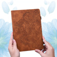 Etui do Xiaomi Redmi Pad SE 11", Flowers, brązowe