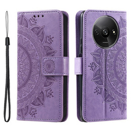 Etui z klapką do Xiaomi Redmi A3, Mandala, fioletowe
