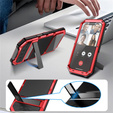 Etui pancerne do iPhone 17, R-JUST, z podstawką, czerwone