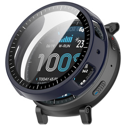 2w1 Etui + Szkło Hartowane do Amazfit Active Max, granatowe