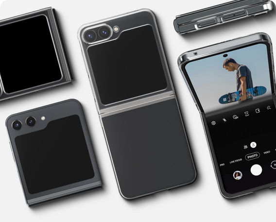 Etui Spigen do Samsung Galaxy Z Flip7 FE / Z Flip6, Airskin, Przezroczyste