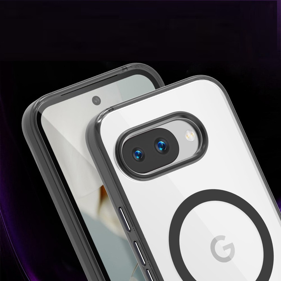 Etui do Google Pixel 9a – przezroczyste z funkcją MagSafe, czarne