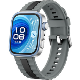 Pasek Silikonowy do Huawei Watch Fit 4 / 4 Pro / 3, Szary / Czarny