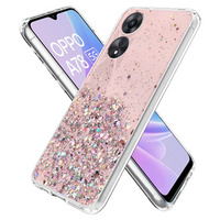 Etui do Oppo A78 5G, Glittery, różowe