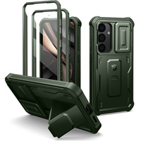 Etui pancerne do Samsung Galaxy S25, Dexnor Full Body (Two Frames), zielone