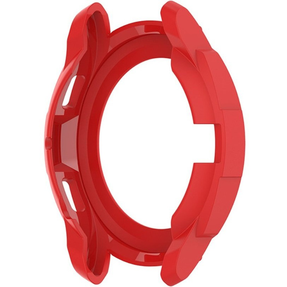 Etui z nakładką bezel ring do Samsung Galaxy Watch4 Classic 46mm, Czerwone
