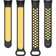 Pasek Silikonowy do Xiaomi Smart Band 10 / 9 / 8, Czarny / Żółty