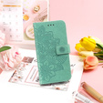 Etui portfelowe z motywem kwiatowym do Honor 400 Lite – Zielone