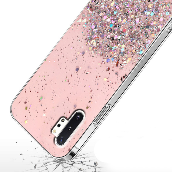 Etui do Samsung Galaxy Note 10 Plus, Glittery, różowe