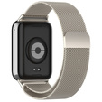 Pasek Bransoleta Milanese do Xiaomi Smart Band 8 Pro / Xiaomi Smart Band 9 Pro, Beżowa