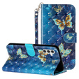 Etui z klapką do Samsung Galaxy A35 5G, Wallet, Butterflies niebieskie