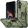 Etui pancerne do Samsung Galaxy A14 4G/5G, z ringiem, zielone