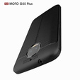 Czarne Etui Football Grain TPU Case Motorola Moto G5S Plus