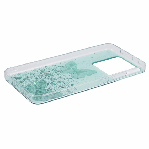 Etui do Xiaomi 13T / 13T Pro, Glitter Butterfly, zielone