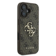 Etui GUESS do iPhone 16, 4G Big Metal Logo, brązowe