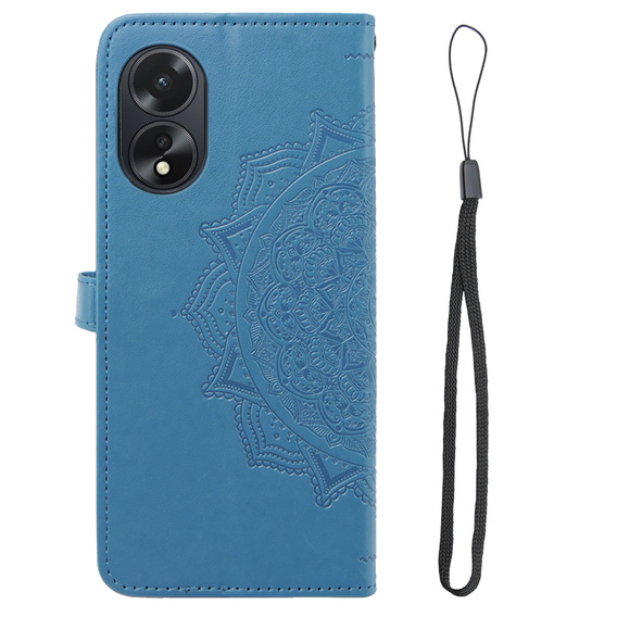 Etui z klapką do Oppo A38 4G / Oppo A18 4G, Mandala, niebieskie