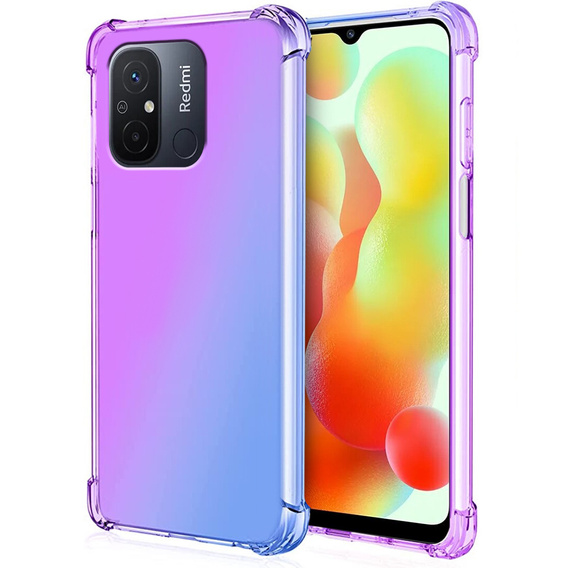 Etui do Xiaomi Redmi 12C, Gradient Dropproof, Fioletowe / Niebieskie