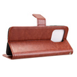 Etui z klapką do Motorola Edge 60 / 60 Fusion, Crazy Horse Wallet, brązowe