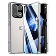 Etui do OnePlus 15 5G, Magnetic Dual Glass, srebrne