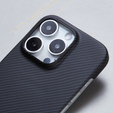 Etui do iPhone 16 Pro Max, 600D Aramid Fiber Cover, czarne