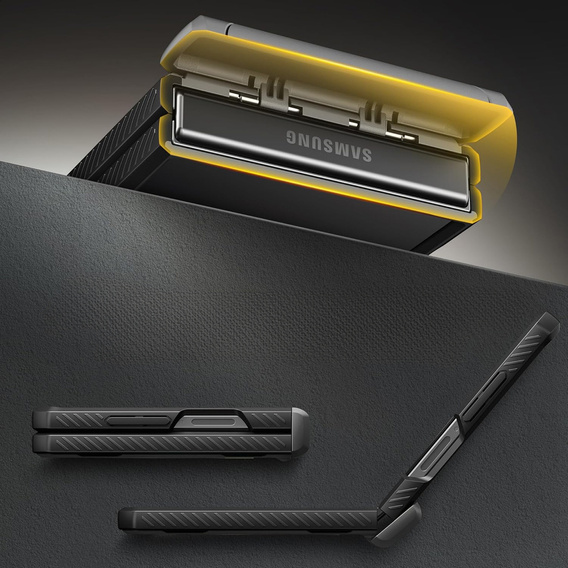 Etui do Samsung Galaxy Z Flip 7, Tongate MECH Magsafe, czarne