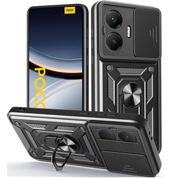 Etui pancerne do Xiaomi Poco F7, CamShield Slide, czarne