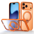 Etui SULADA Magnetic Matte z podstawką do iPhone 17 Pro Max – pomarańczowy