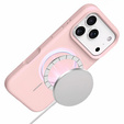 Etui silikonowe do iPhone 17 Pro Max - kompatybilne z MagSafe, antywstrząsowe, różowe