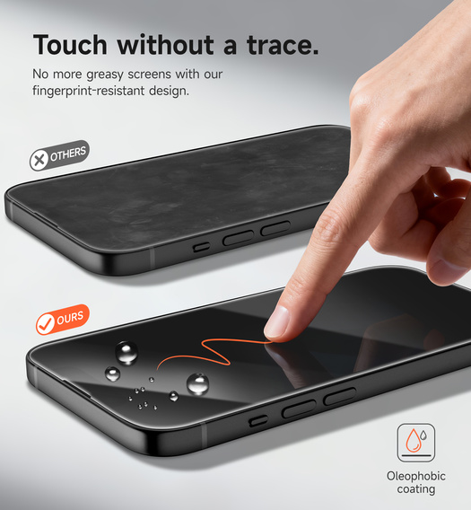 2x SURITCH Szkło Hartowane do iPhone 16e / 14 / 13 Pro, przezroczyste