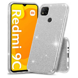 Etui Glitter Case do Xiaomi Redmi 9C, Silver
