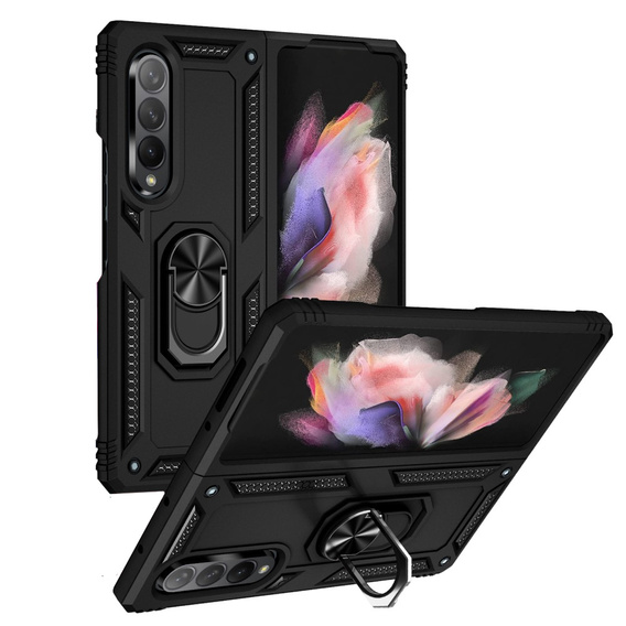 Etui pancerne do Samsung Galaxy Z Fold3 5G, Nox Case Ring, czarne