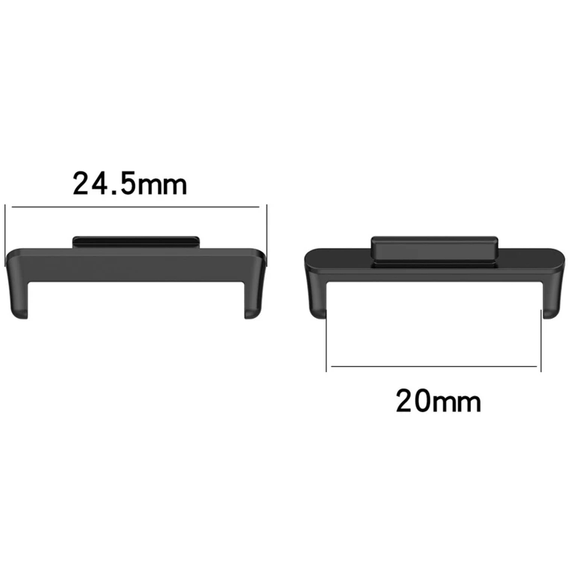 2x Adapter złącze do paska do Huawei Watch Fit 2, Srebrne