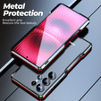 Etui LUPHIE do Samsung Galaxy S25 Ultra, Armor Bumper, czarne / czerwone
