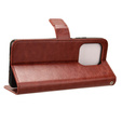 Etui z klapką do Motorola Edge 50 Ultra, Crazy Horse Wallet, brązowe