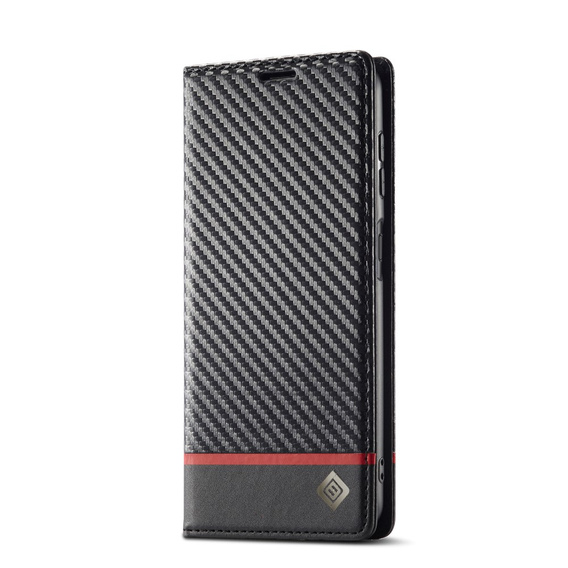 Etui z klapką do Samsung Galaxy A55, Carbon LC.IMEEKE, czarne