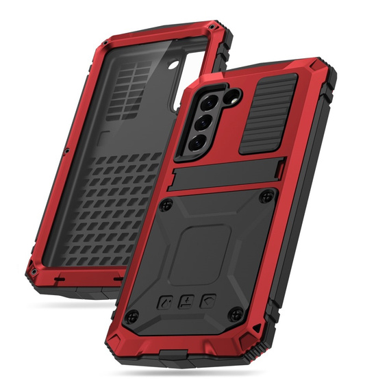 Etui do Samsung Galaxy S21 FE, R-JUST, pancerne, czerwone