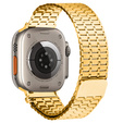 Stalowa Bransoleta do Apple Watch 1/2/3/4/5/6/7/8/9/10/11/SE Ultra 1/2/3 42/44/45/46/49mm, Złota