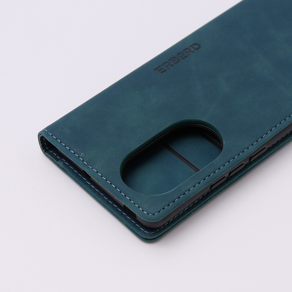 Etui do Oppo Reno 10 / 10 Pro, ERBORD Vintage portfel z klapką, niebieskie