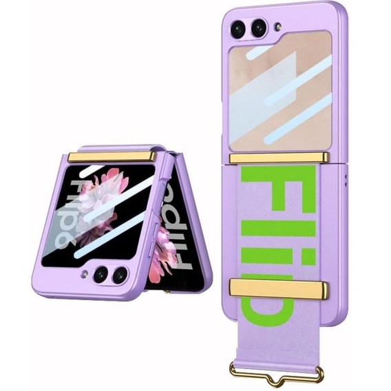 Etui do Samsung Galaxy Z Flip7 FE / Z Flip6, Strap Cover, fioletowe