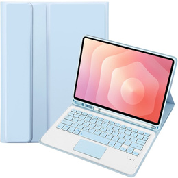 Etui z klawiaturą Bluetooth i touchpadem do Samsung Galaxy Tab S11 – niebieskie