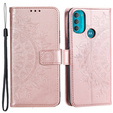 Etui z klapką do Motorola Moto G71 5G, Mandala, różowe