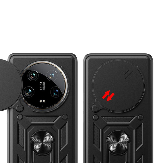 Etui pancerne do Xiaomi 14 Ultra, CamShield Slide, czarne