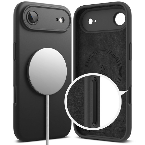 Etui Ringke do iPhone Air, Silicone MagSafe, Black